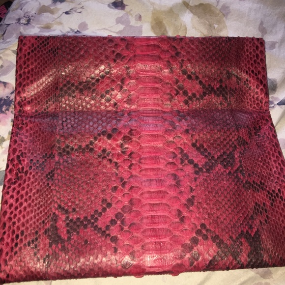 Red Python Clutch - Picture 3 of 4